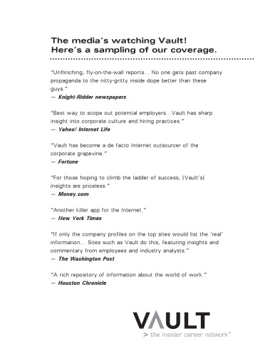 Vault Guide to Real Estate Careers