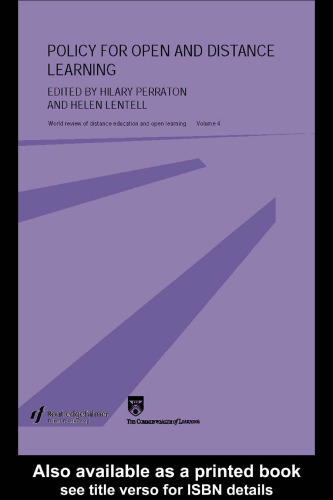 Policy for Open and Distance Learning (World Review of Distance Education and Open Learning)