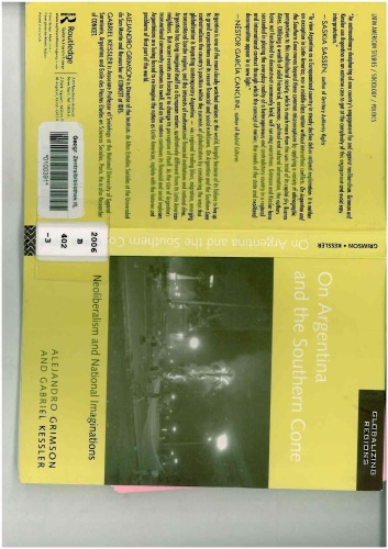 On Argentina and the Southern Cone: Neoliberalism and National Imaginations (Globalizing Regions)
