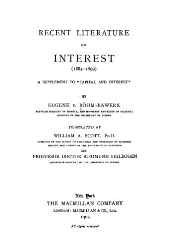 Recent Literature on Interest