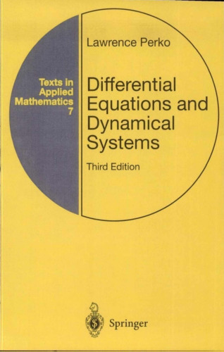 Differential Equations and Dynamical Systems, Third Edition