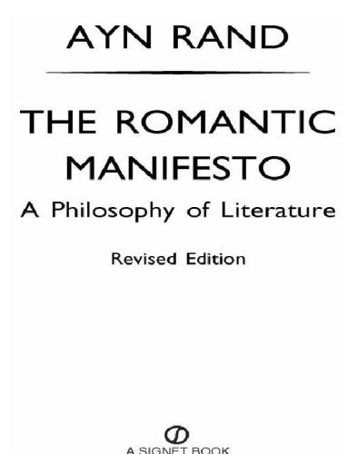 The Romantic Manifesto