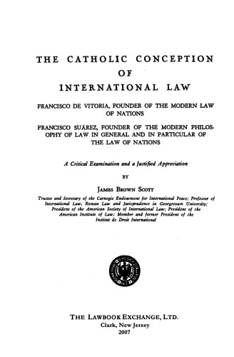 The Catholic Conception of International Law