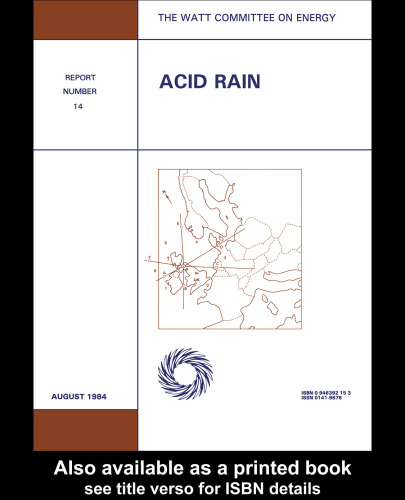 Acid Rain: Report number 14