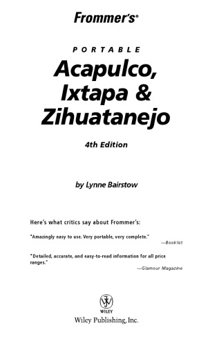 Frommer's Portable Acapulco, Ixtapa & Zihuatanejo  (2005) (Frommer's Portable)