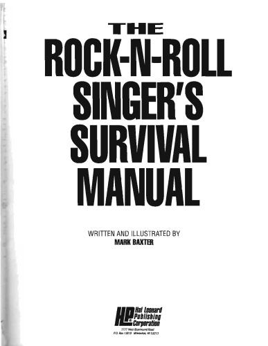 The Rock-N-Roll Singer's Survival Manual (Book)