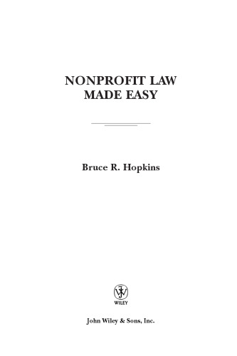 Nonprofit Law Made Easy