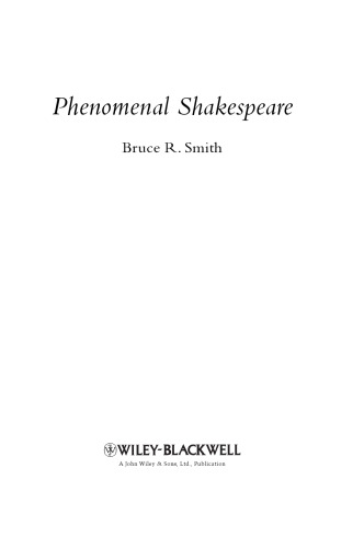 Phenomenal Shakespeare (Blackwell Manifestos)