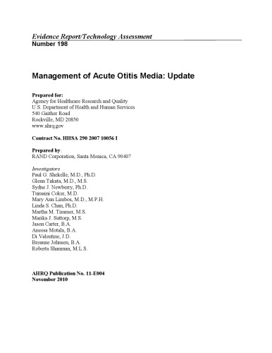 Management of Acute Otitis Media: Update