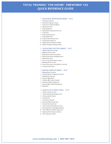 Total Training - Fireworks CS3 (Video Suite)