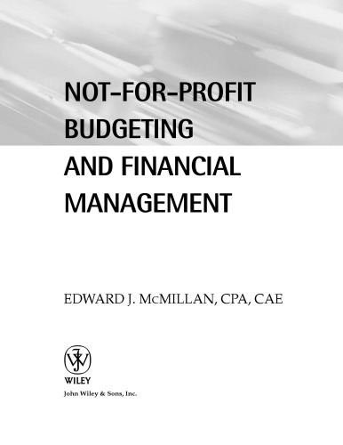 Not-for-Profit Budgeting and Financial Management
