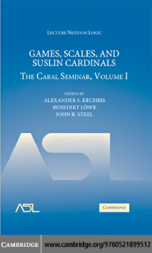Games, Scales and Suslin Cardinals: The Cabal Seminar Volume I