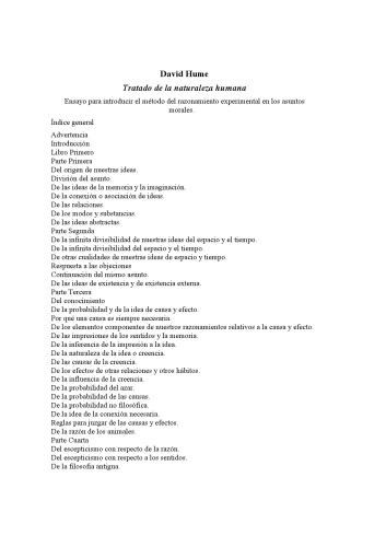 Tratado De La Naturaleza Humana  A Treatise of Human Nature (Spanish Edition)