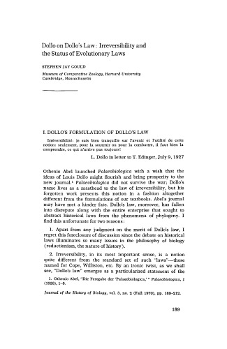 Journal of the History of Biology, Vol. 3, No. 2