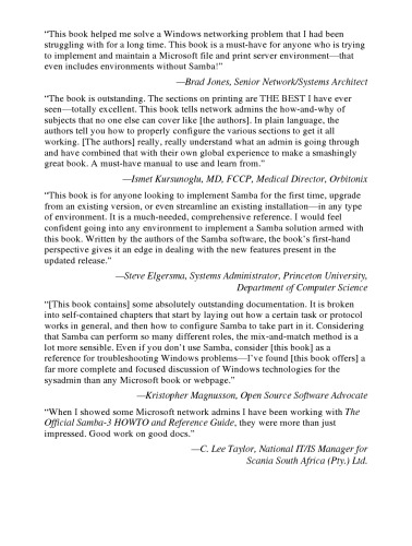 The Official Samba-3 HOWTO and Reference Guide, 1st Edition (Bruce Perens Open Source)