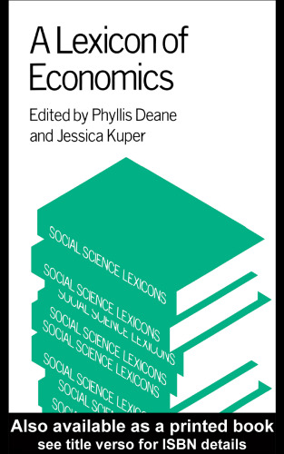 A Lexicon of Economics (Social Science Lexicons)