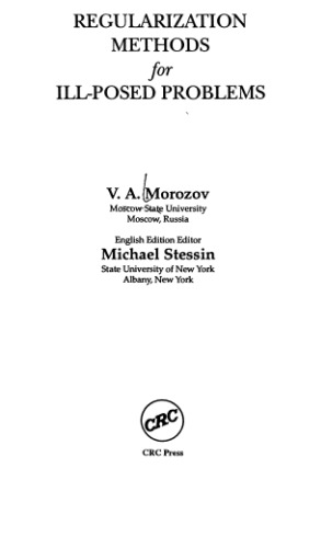 Regularization Methods For Ill-Posed Problems