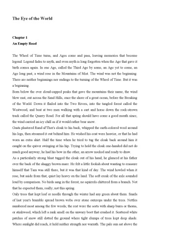 The Eye of the World (The Wheel of Time, Book 1)