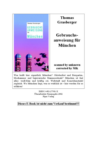 Gebrauchsanweisung fur Munchen