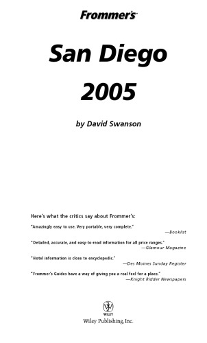 Frommer's San Diego 2005 (Frommer's Complete)