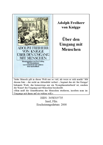 Uber den Umgang mit Menschen