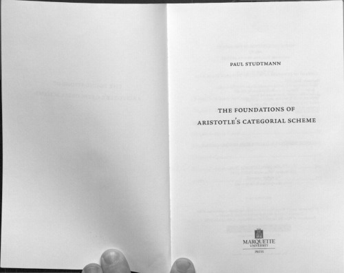 The Foundations of Aristotle's Categorial Scheme