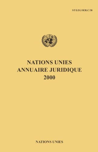 Nations Unies Annuaire Juridique 2000