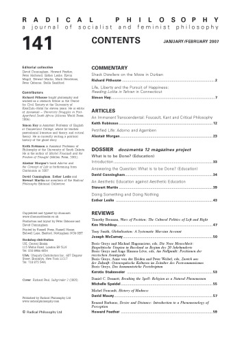 Radical Philosophy #141