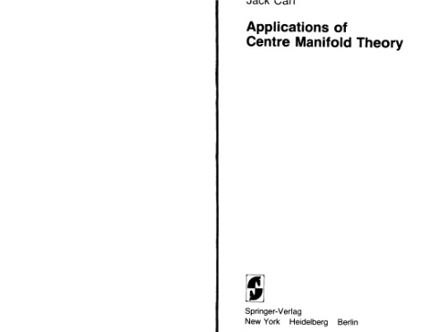 Applications of centre manifold theory