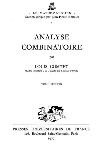 Analyse combinatoire, tome 2