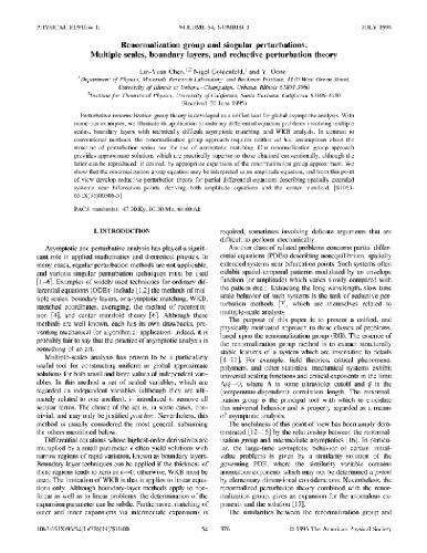 Renormalization group and singular perturbations