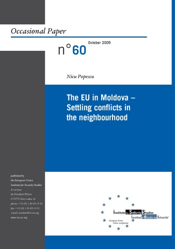 The EU in Moldova - Settling Conflicts in the Neighbourhood
