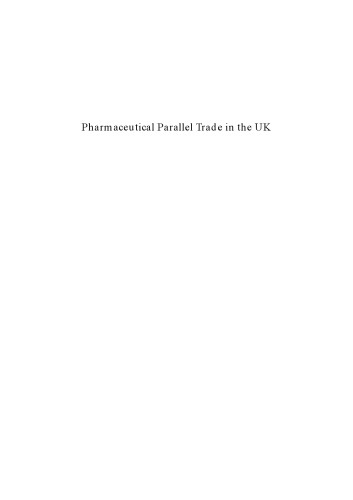 Pharmaceutical Parallel Trade in the UK