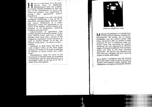 The Silent Steppe: The Story of a Kazakh Nomad Under Stalin