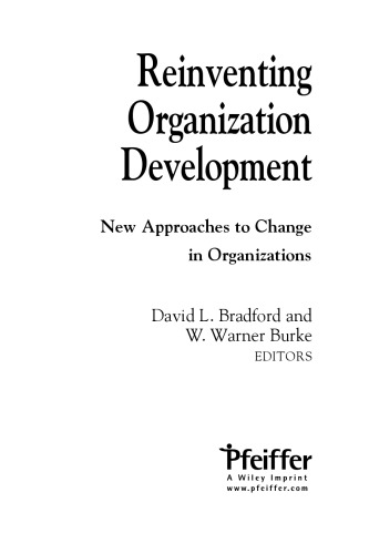 Reinventing Organization Development