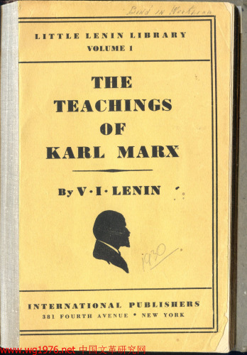 The teachings of Karl Marx   by V. I. Lenin