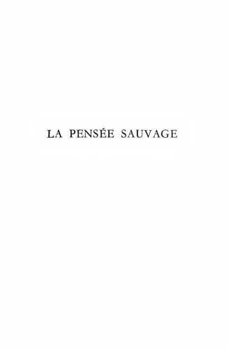 La Pensee sauvage