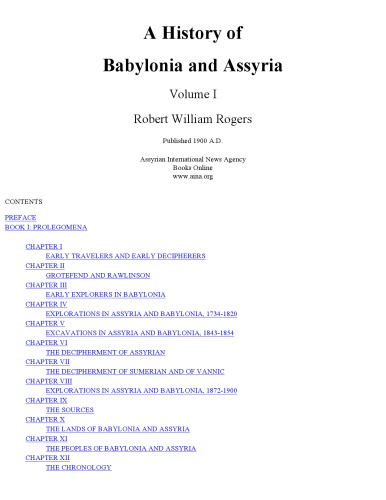A History of Babylonia and Assyria, 2 volumes