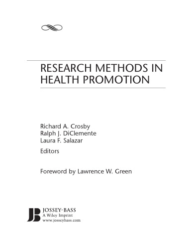 Research Methods in Health Promotion