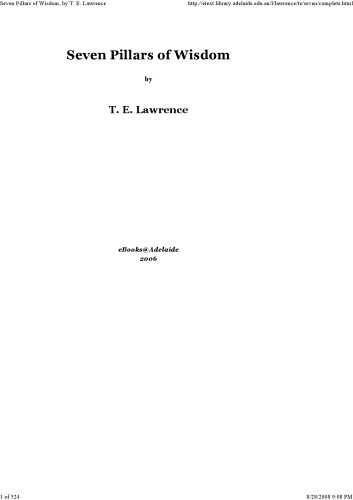 Seven Pillars of Wisdom (Penguin Modern Classics)