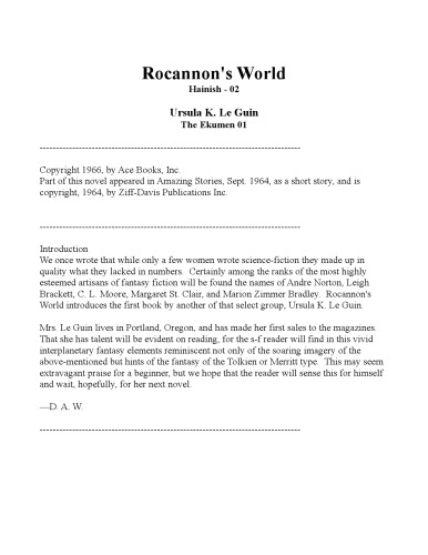 Rocannon's World
