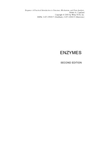 Enzymes: A Practical Introduction to Structure, Mechanism and Data Analysis