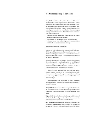 The Neuropathology of Dementia, Second edition