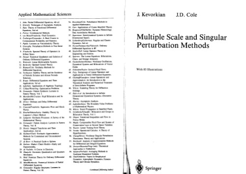 Multiple Scale and Singular Perturbation Methods