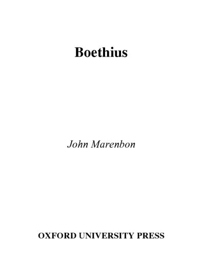 Boethius (Great Medieval Thinkers)