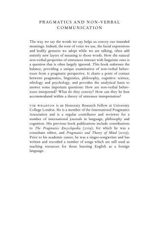 Pragmatics and Non-Verbal Communication