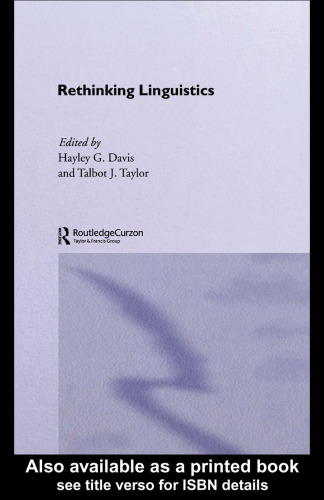 Rethinking Linguistics (Communication and Linguistic Theory)