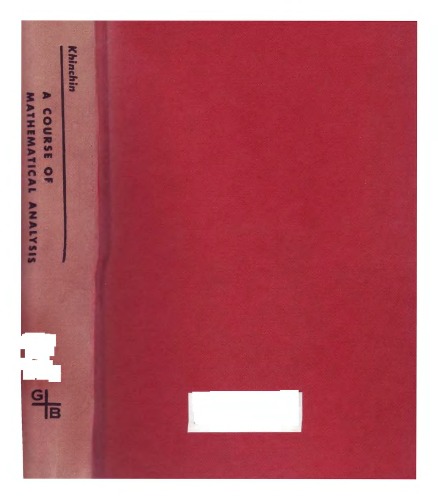 A Course of Mathematical Analysis