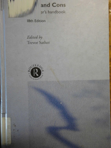 Pros & Cons: The Debaters Handbook, 18th Edn