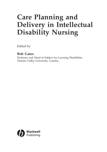 Care Planning and Delivery in Intellectual Disability Nursing